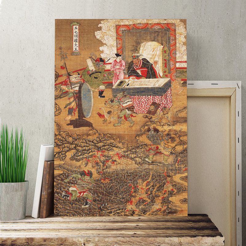 Big Box Art 'Oriental Ten Kings of Hell Enra' by Ahn Gyeon Painting